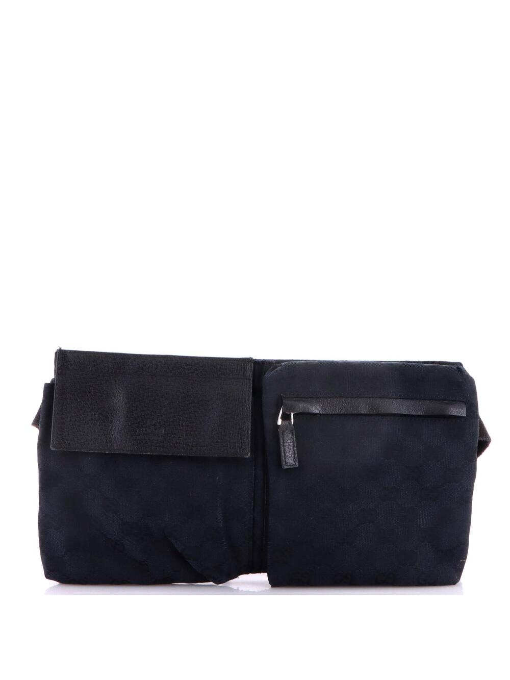 Gucci Vintage Double Belt Bag Gg Canvas #340871G85B